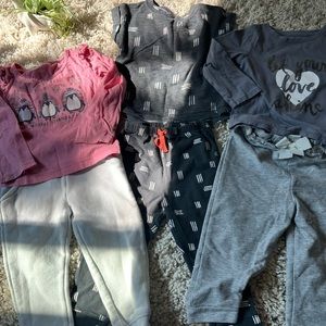 Super cute comfy sweats preppy little girl toddler matching outfit bundle